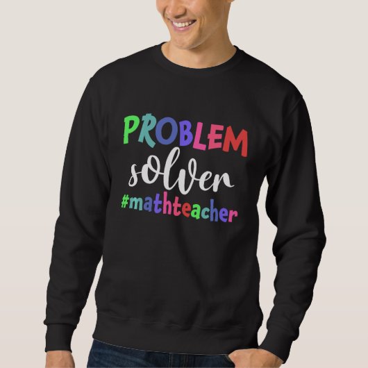 問題ソルバーMath先生おもしろいMath Lover スウェットシャツ (正面)