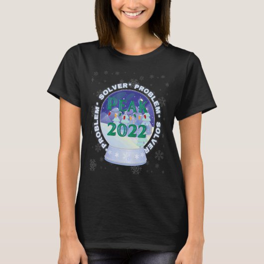 問題ソルバ2022ピークシーズンヴィンテージ雪 Tシャツ (正面)