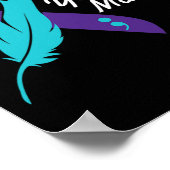 問題リボン自殺認識度メンタルヘルス ポスター (角)