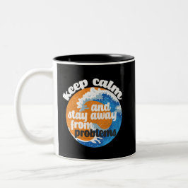 問題保から落ち着いて遠くにいること ツートーンマグカップ