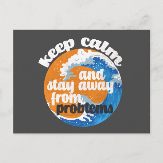 問題保から落ち着き遠くにと滞在はがき ポストカード (正面)