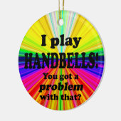 問題得は、ハンドベル セラミックオーナメント (左)