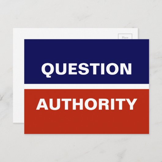 問題機関赤い青 ポストカード (正面/裏面)