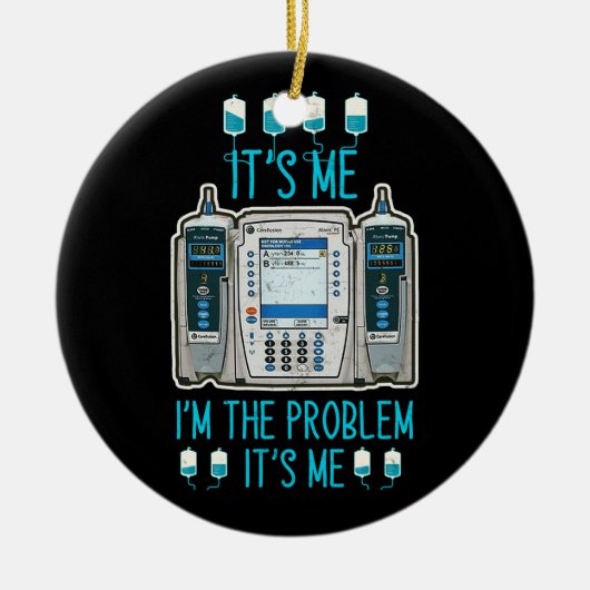 問題注入ポンプEr Icu Med Surg Rnナース セラミックオーナメント (正面)