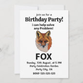 問題解決ならお任せあれ！ユーモアたっぷりの賢いキツネ 招待状 (正面)
