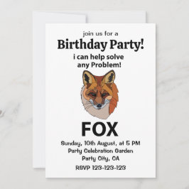 問題解決ならお任せあれ！ユーモアたっぷりの賢いキツネ 招待状