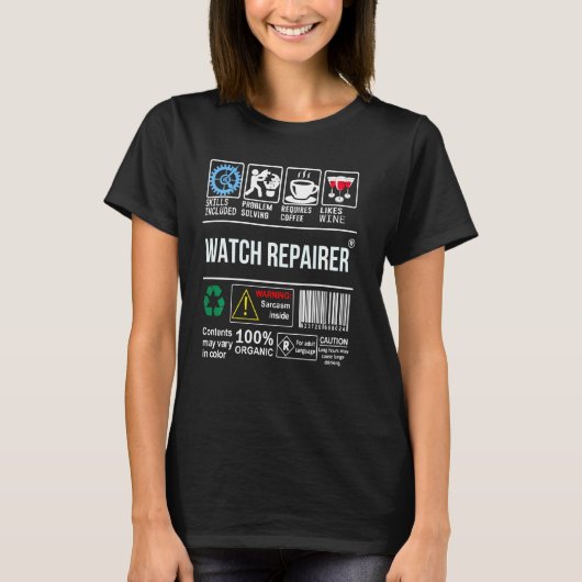 問題解決を含むリペアラースキルのウォッチ Tシャツ (正面)