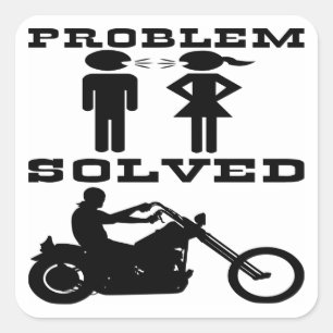 問題解決バイクもしくは自転車に乗る人#003 スクエアシール