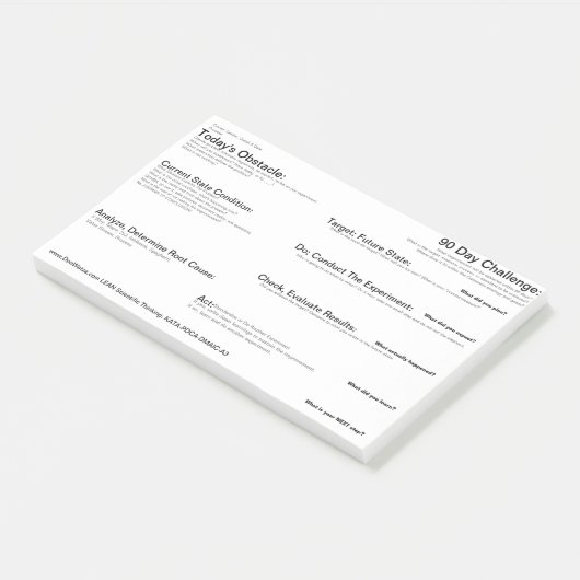 問題解決付箋、LEAN A3、PDCA、DMAIC ポストイット (アングル)
