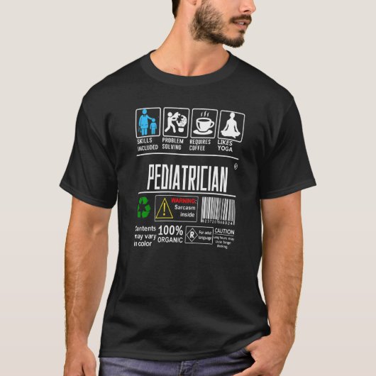 問題解決力のある小児科医のスキル入りコーヒー Tシャツ (正面)