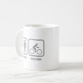 問題解決済みサイクリングコーヒーマグ コーヒーマグカップ (正面左)