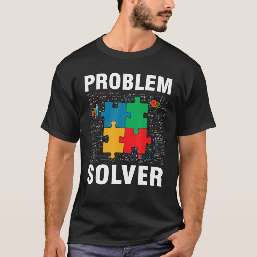 問題解決者 ジグソーパズル 数学 Tシャツ (正面)