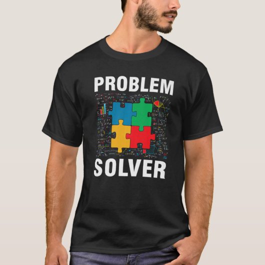 問題解決者 ジグソーパズル 数学 Tシャツ (正面)