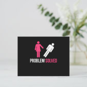 問題解決離婚別おもしろい解禁ギフト ポストカード (スタンド正面)