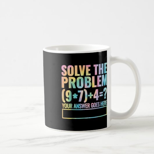 問題解決 67 シックス セブン 数学教師 学校 コーヒーマグカップ (右)