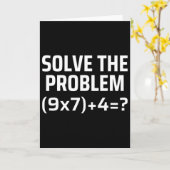 問題67を解く 6 7 面白い数学の先生 カード (黄色い花)