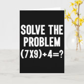 問題67 六七 面白い数学の先生を解く カード (黄色い花)