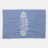 問題-やる気を起こさせるな体育館のトレーニング上の心 キッチンタオル (横)