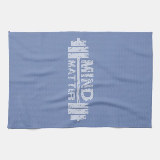 問題-やる気を起こさせるな体育館のトレーニング上の心 キッチンタオル (横)