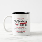 啓発された繁栄はマグを揺すります ツートーンマグカップ (左)