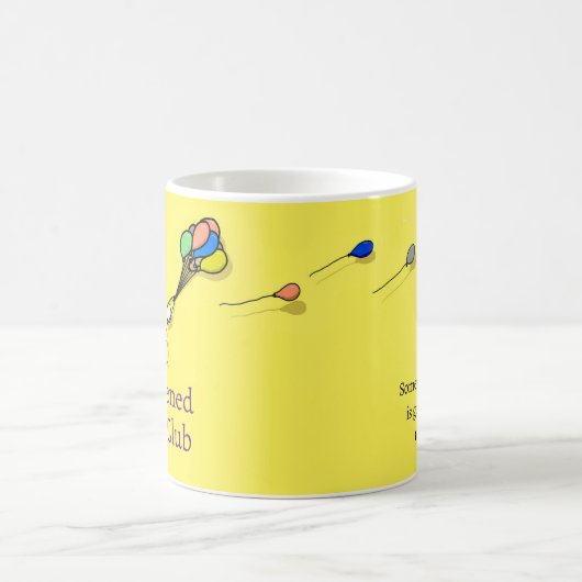 啓発された衆生クラブ肯定マグカップ(11oz) コーヒーマグカップ (中央)