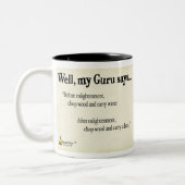 啓発のチョップ木の前に運べば水を…. ツートーンマグカップ (左)