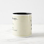 啓発のチョップ木の前に運べば水を…. ツートーンマグカップ (中央)