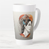 啓発美しい カフェラテマグ (右アングル)