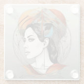 啓発美しい ガラスコースター (裏面)