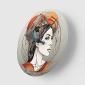 啓発美しい ラウンド壁時計 (傾斜)