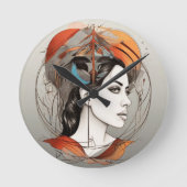 啓発美しい ラウンド壁時計 (正面)