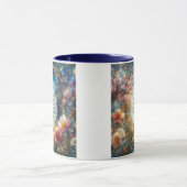 啓示カラフル聖なる書物、 経典ステンドグラスフローラ マグカップ (中央)