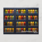 啓示3:20聖書の扉の詩の記憶 ポストカード (裏面)