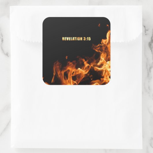 啓示:イエス・キリスト教の信仰のために火を燃やす スクエアシール (バッグ)