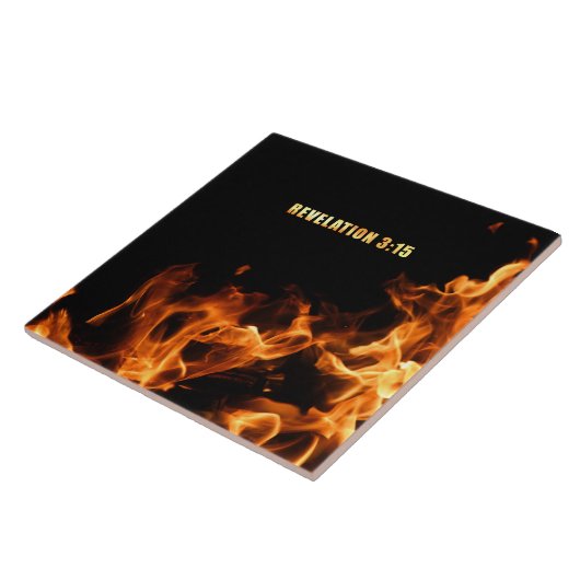 啓示：イエス・キリスト教の信仰のために火を燃やす タイル (側面)