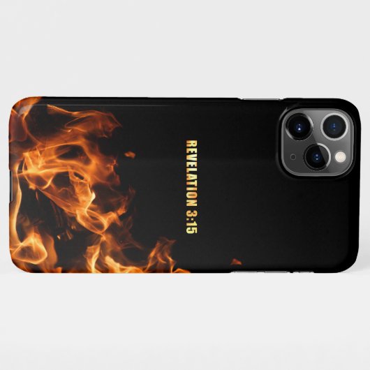 啓示:イエス・キリスト教の信仰のために火を燃やす iPhoneケース (裏面横)