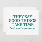 善いことには時間がかかる ポストカード (正面/裏面)