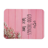 善いことには時間がかかる マグネット (横)