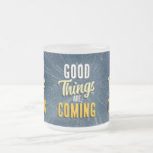 善い事は来の フロストグラスマグカップ (中央)