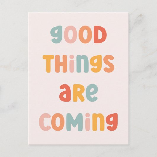 善い事は来引用文 ポストカード (正面)