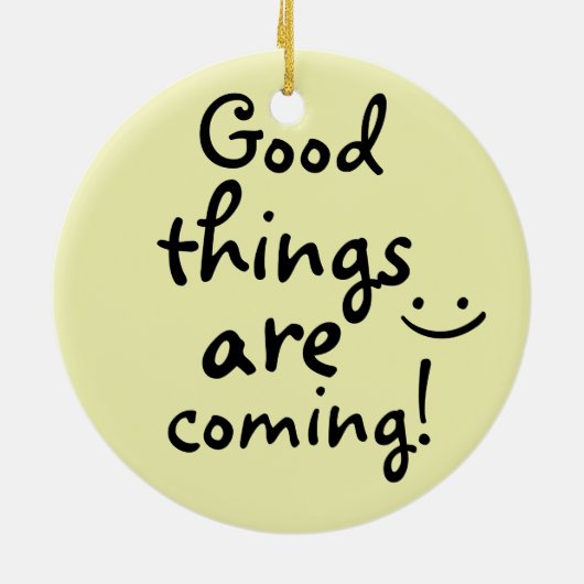 善い事来は前向き感動的 セラミックオーナメント (裏面)