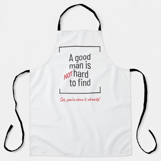 善い人は懸命ではない、冗談 エプロン (正面)