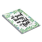 善い物はみな野生で自由な引用文 ノートブック (右側)