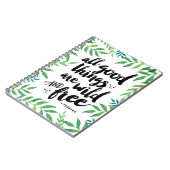 善い物はみな野生で自由な引用文 ノートブック (左側)