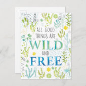 善い物は皆荒々しく自由だ ポストカード (正面/裏面)