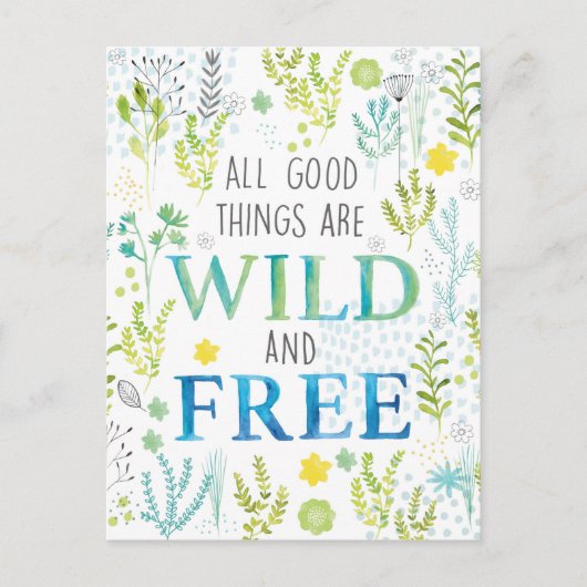 善い物は皆荒々しく自由だ ポストカード (正面)