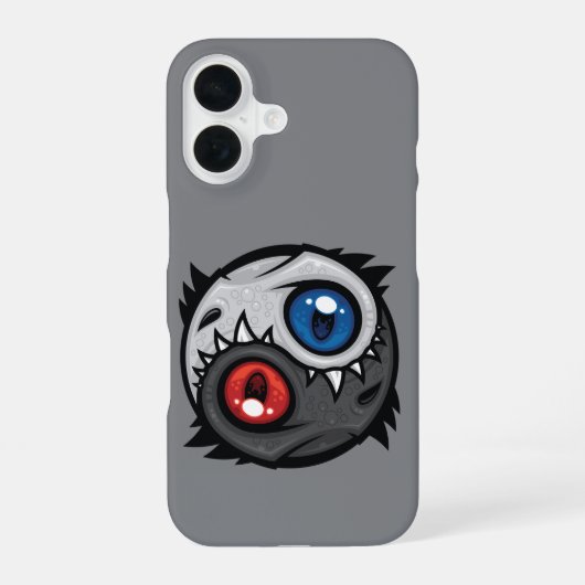 善と悪のドラゴン陰陽 iPhone 16ケース (裏面)