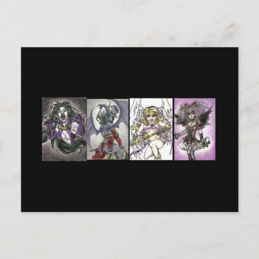 善と悪の絵はがき ポストカード (正面)