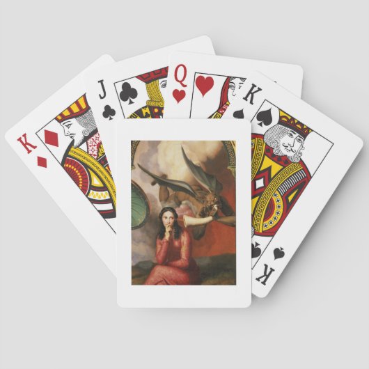 善と悪：若い女を誘惑する悪魔1 トランプ (裏面)