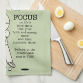 善に焦点を合わせる キッチンタオル (四つ折り)